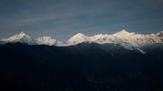 云南香格里拉梅里雪山高空延时