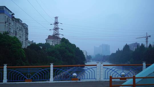 外婆桥 两边的河道风景视频素材模板下载