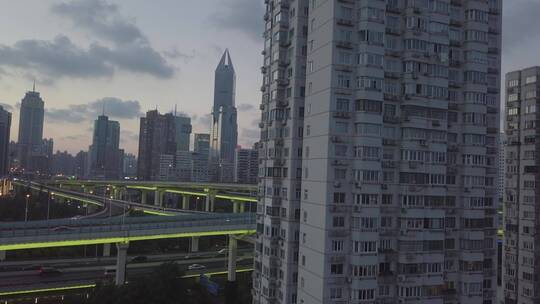上海延安高架 航拍
