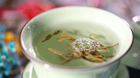 喝茶品茶大碗茶干果茶点