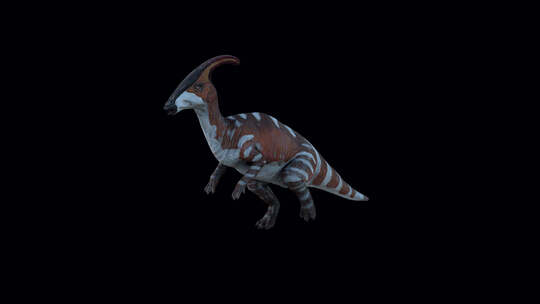 Parasaurolophus恐龙行走