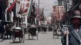 1939上海繁华的街道行人商贩高清在线视频素材下载
