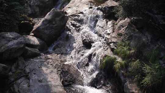 森林流水大自然小溪水瀑布山涧水源泉水山水