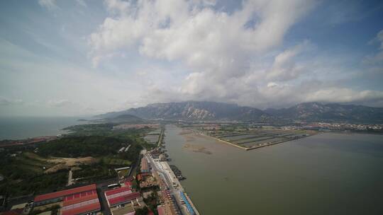 航拍崂山风景