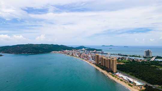 广东惠州惠东双月湾度假酒店海岸线延时摄影