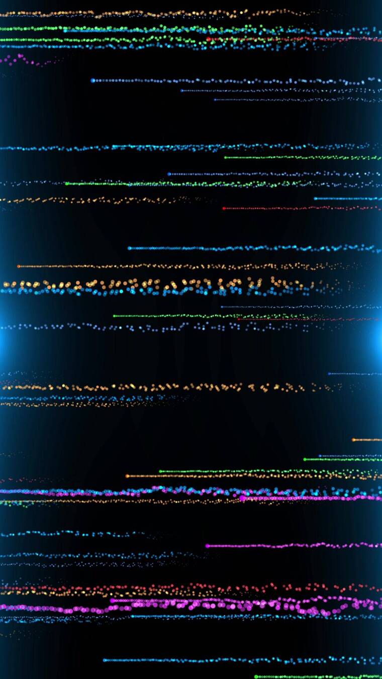 竖屏蓝色粒子横向穿梭循环视频1