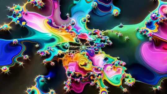 抽象艺术彩色流动图案