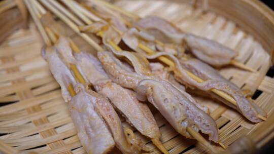 内脏鸡胗串小串肉串钵钵鸡炸串烤串美食