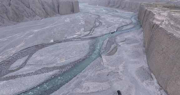 甘肃洪水河峡谷航拍