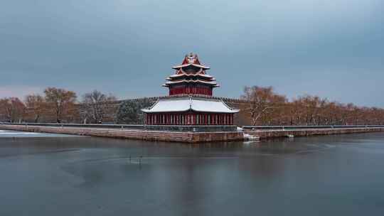 北京故宫角楼雪景