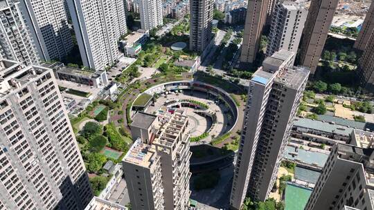 福建省宁德天茂城市广场航拍