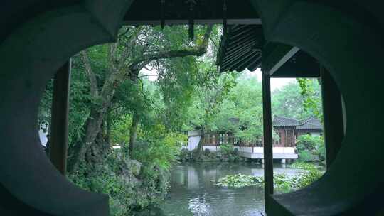 杭州西湖郭庄园林江南烟雨