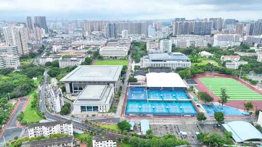 广西大学 足球场 篮球场视频素材模板下载