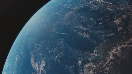 震撼蓝色地球三维动画漫游大气卫星合成