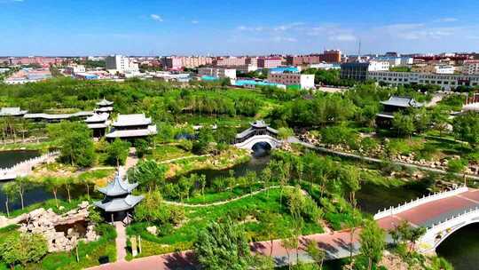 内蒙古额旗生态公园航拍