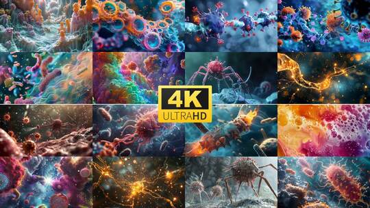 微生物细菌高清在线视频素材下载