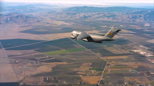 美国空军在飞行和行动视频素材模板下载