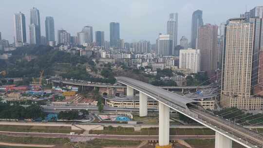 重庆南纪门大桥航拍