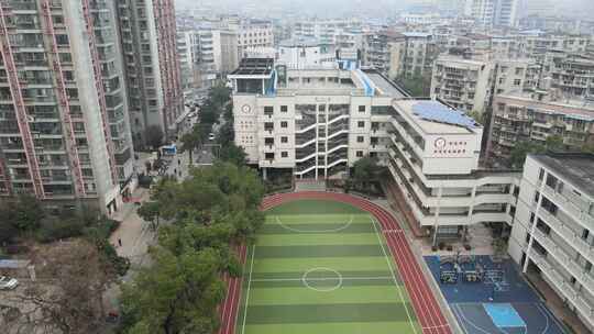 武汉江岸区育才小学航拍