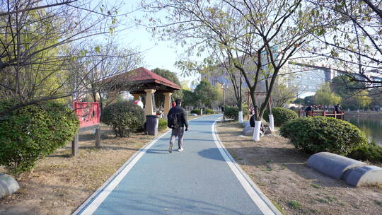 武汉东西湖常青花园中心公园风景