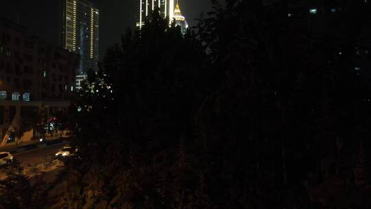 无锡夜景市中心三阳广场4K航拍夜景