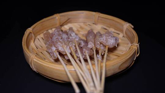 鸡肉小串肉串钵钵鸡炸串烤串美食