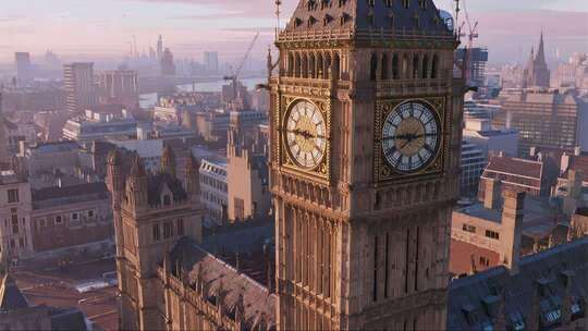 伦敦大本钟震撼日出史诗风光视频
