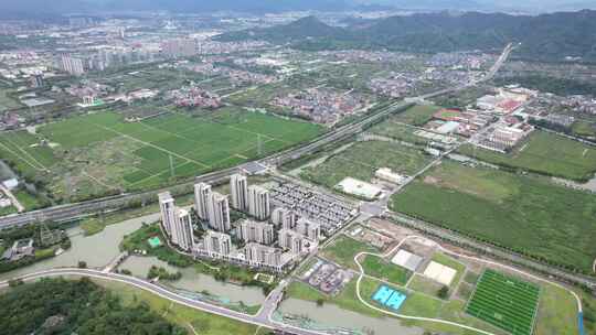 杭州萧山城市风景航拍