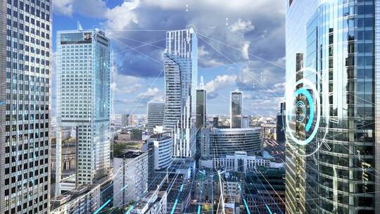 现代科技数据互联网城市AE模板