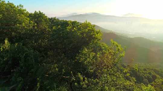 4K广州日出航拍白云山日出