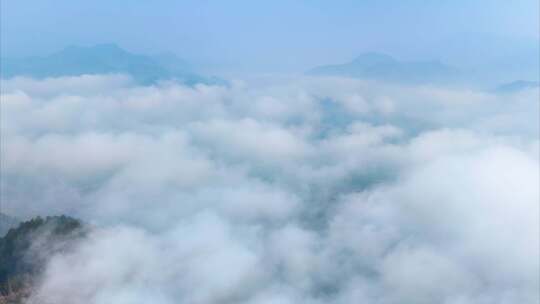 浙江衢州开化山区农村云海风景风光航拍延时