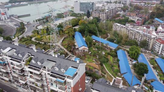 航拍湖北宜昌西陵区城区建设