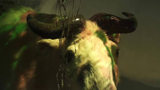偶蹄动物山羊鹿骡子马驴标本视频素材模板下载