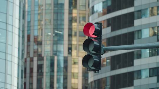 交通红绿灯信号灯空镜城市忙碌倒计时视频素材模板下载