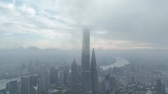 飞上云端看见上海中心视频素材模板下载