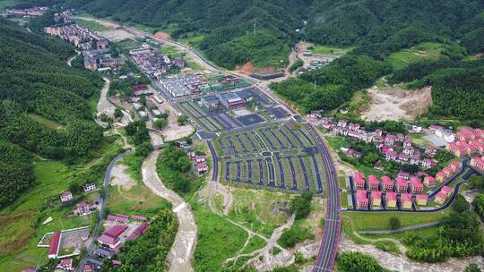 航拍安福武功山风景区游客中心