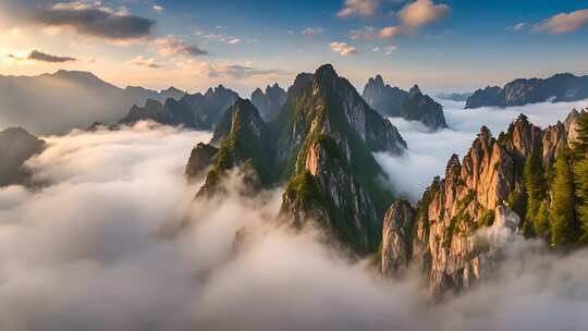 高山云海壮丽风光