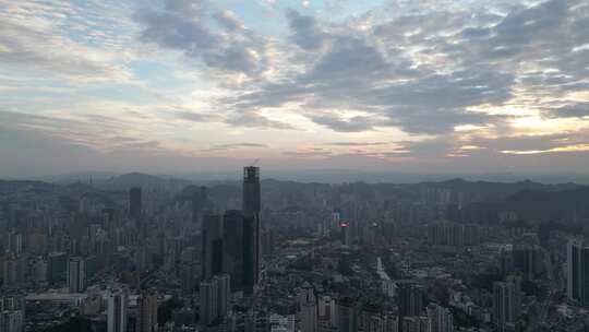 航拍贵州贵阳城市天际线贵阳大景