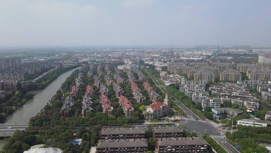 上海长风公园4K航拍视频素材模板下载