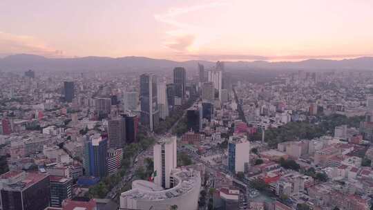 墨西哥城市中心鸟瞰景观