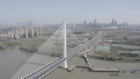 南京长江大桥五桥航拍素材