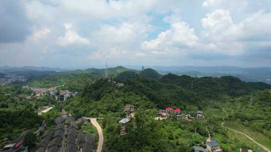 贵州山区乡村风光航拍视频素材模板下载