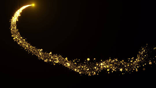 金色粒子光线带通道金粉