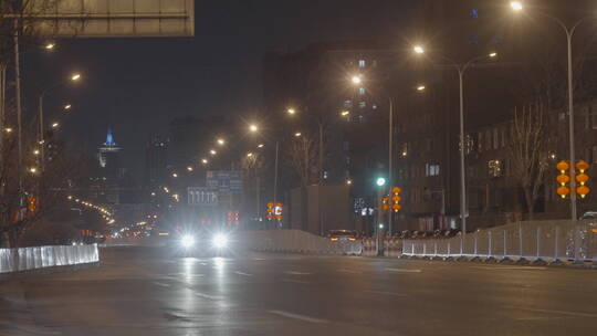 城市夜景车流 新年夜景街道