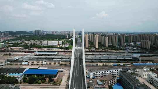 江苏徐州和平大桥交通航拍