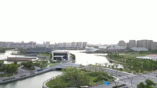 上海之鱼奉贤泡泡公园奉贤博物馆全景4K航拍