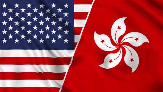 美国及香港国旗圈