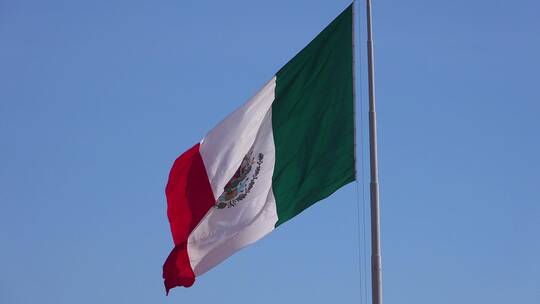 随风飘摇的墨西哥国旗