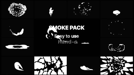 创意简单烟雾效果动画展示AE模板