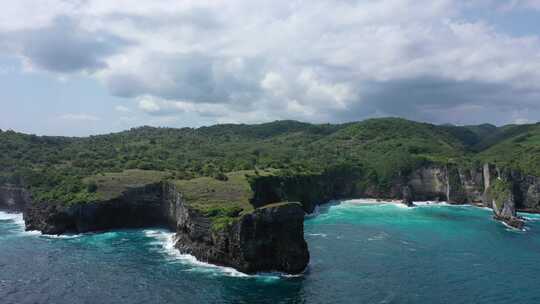印度尼西亚-巴厘岛-佩尼达岛-海岛-悬崖视频素材模板下载